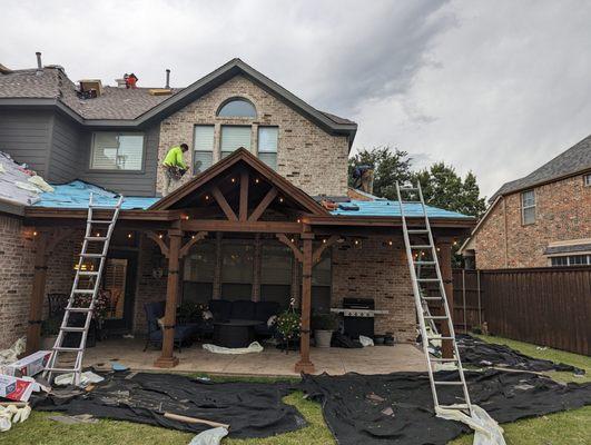 Low slope patio cover