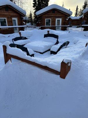 one of the many outdoor fire pits not up and running. We did find one on our last night