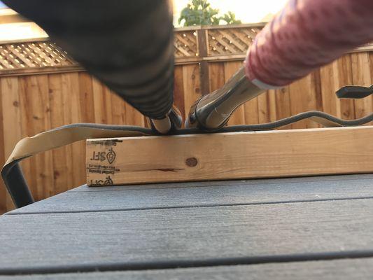 I had to use this set up to find the balance point of each bat since the bats would just roll off without the foam to accommodate the barrel