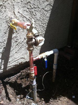 installation of new shut off valves and pressure regulator