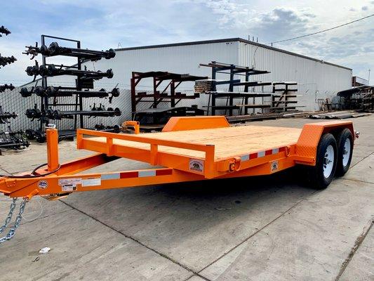 7x14 10k Equipment Built to customers specs. painted in tractor orange