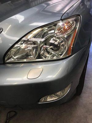 After Headlight Restoration Car Detail