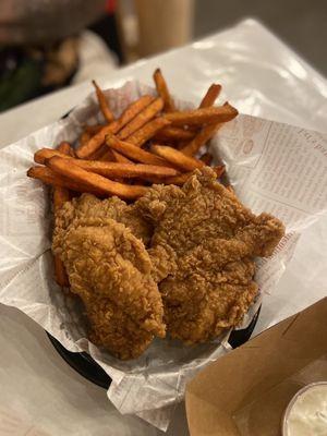 Fried Catfish Basket with Sweet Potato Fries