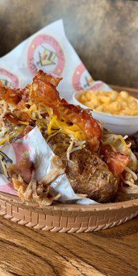 The Shack Potato. +Bacon +Extra Cheese +Pork