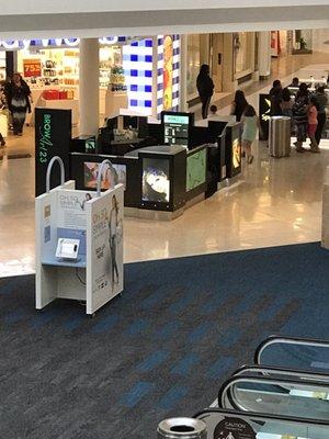 A photo of the kiosk from the 2nd floor