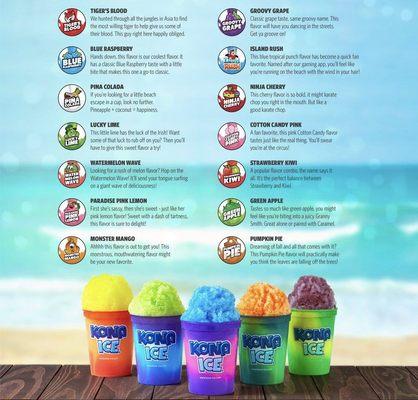 Kona Ice Flavors