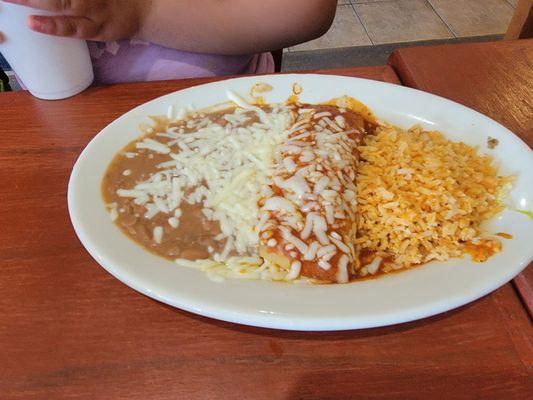 Kid enchiladas plate