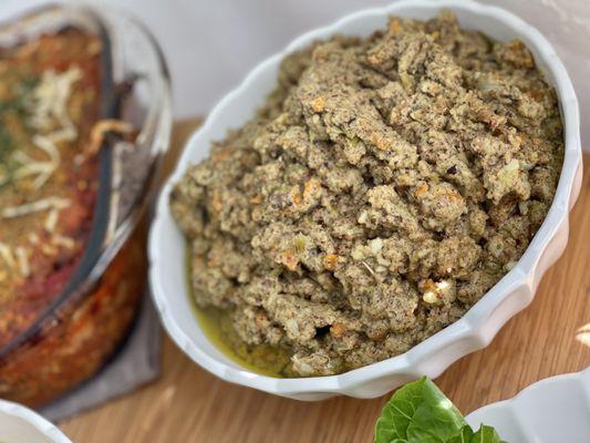 Homemade Bread Dressing made with ingredients from Bryan's