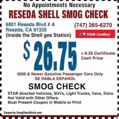 Smog Check Low Price