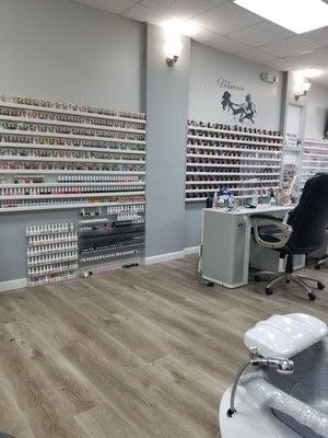 Huge wall of all the amazing nail colors