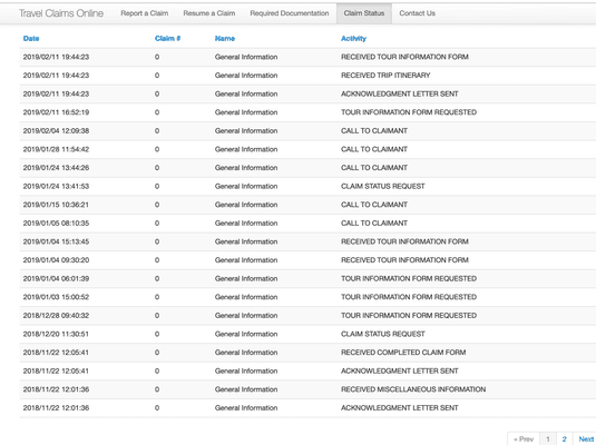 Each "Call to Claimant" is just them finally returning my multiple phone calls... Phone operator did not do anything helpful