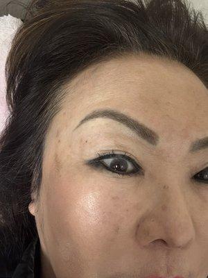 Eyebrow correction and microbladed.