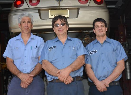 Gary, Curtis and Marco of Curtis' Auto Repair Service.