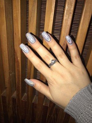 Holographic nails! Done by Linda!