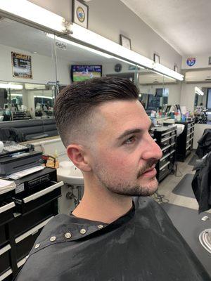 Medium Razor Fade and trim on top