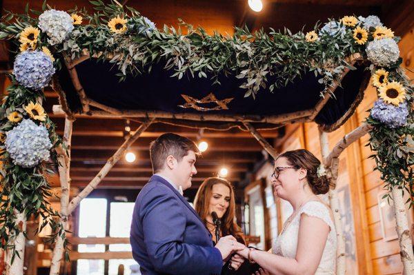 Our chuppah, created by Cuisine Chez Vous.