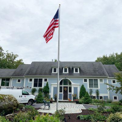 30' Aluminum Flagpole Install in Connecticut