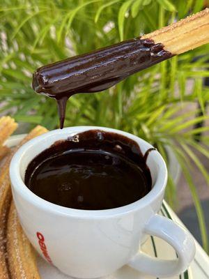 Churro with chocolate