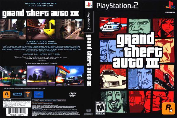 Grand Theft Auto III box art. 2001.