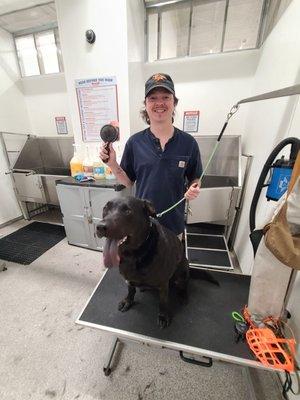 Pre-bath brushing