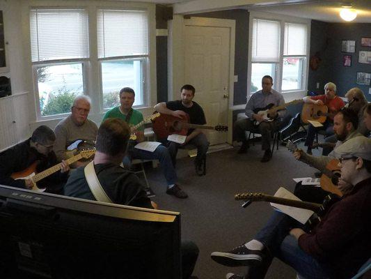 Highlights from one of our many guitar clinics offered to students for free.