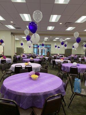 Balloons for centerpiece