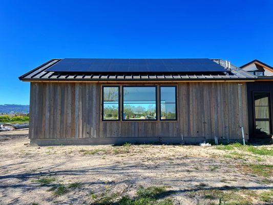 Solar array on a new build in Sonoma