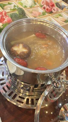 Hearty and flavorful mushroom chicken soup base.