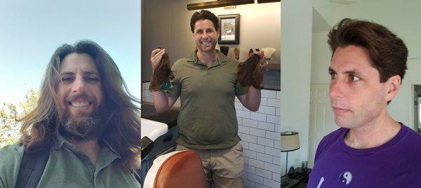 Donated my Long Hair! Thanks, Hugo!