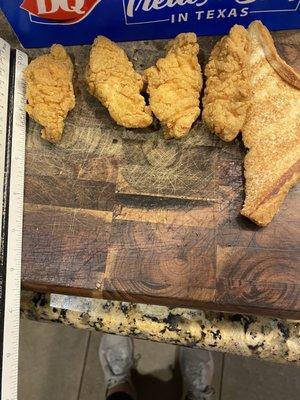 What they call chicken strips but think they got confused with nuggets