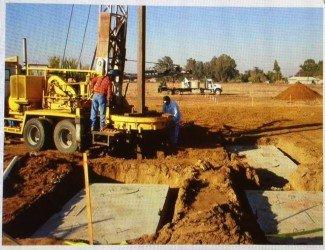 Drilling a seepage pit