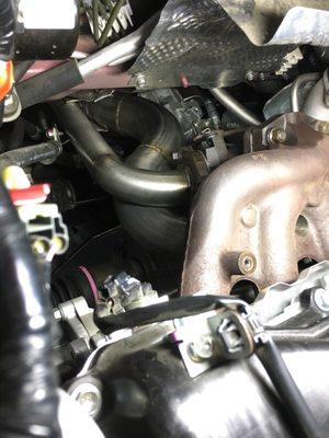 Evo x open dump downpipe install