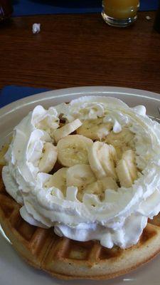 Banana Belgium waffle...yummy. ..