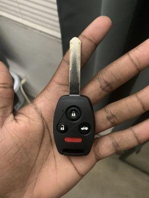 Spare Car Key they made for my Honda Civic