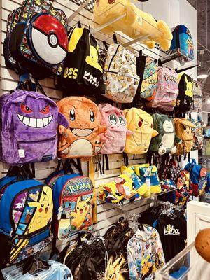 Wall of adorable backpacks!