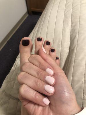 Manicure and pedicure