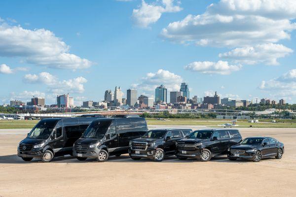 Fleet on the tarmac at MKC.