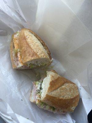 Ham and cheese sub