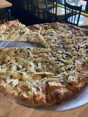 the special: crab rangoon pizza.