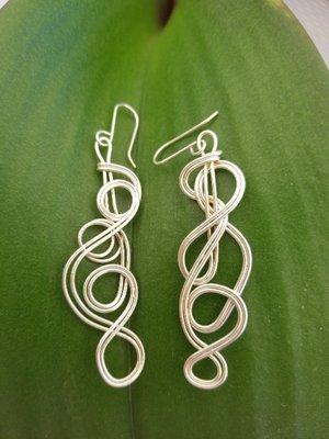 Hand made wire wrap earrings...$29.