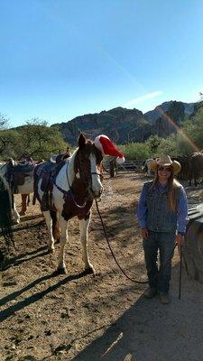 Sofia (wrangler) and Princess enjoying the rainbow