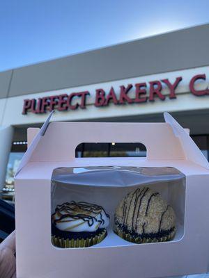 Smores Puffy Cup and Samoas Cupcake