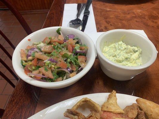 Salad and dip