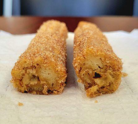 Dulce de leche filling in their churro.