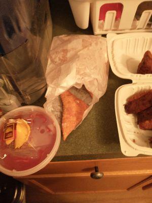 All the appetizers we got crab rangoon sweet and sour sauce we never eat that though shrimp toast and again yummy fortune cookies