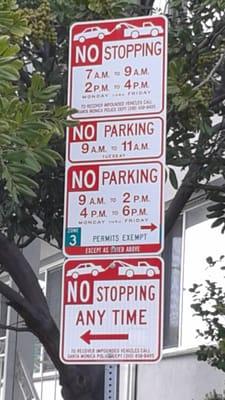 Lawyers cannot even agree when a non permit holder is allowed to park on this santa monica street.