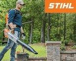 Gas and battery blowers by Stihl.