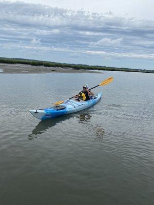 Kayaking through the marsh