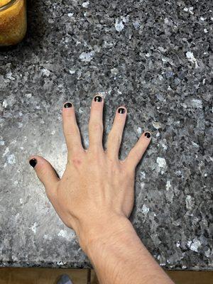 Manicure with a gel nail polish