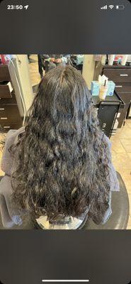 Japanese straightening perm Before